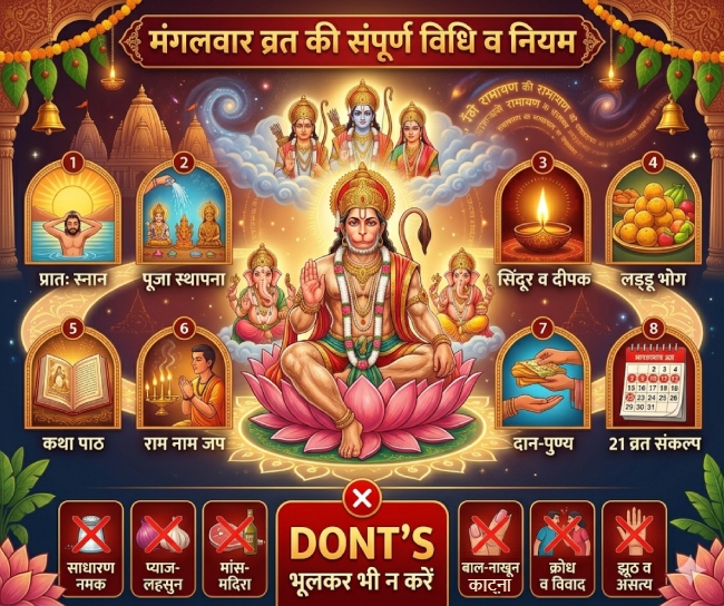 mangalwar vrat niyam ग